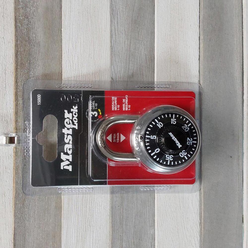 Master Lock 1-7/8" Black Dial Combination Padlock